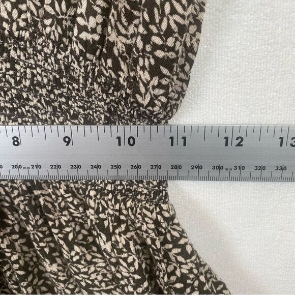 Faherty Montara Leaf Batik Long Sleeve Dress Size Small - Picture 11 of 12